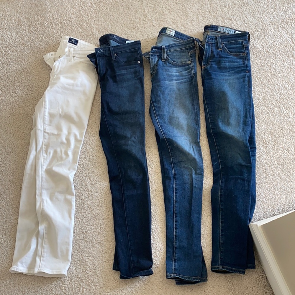 4 pairs of AG Skinny Jeans